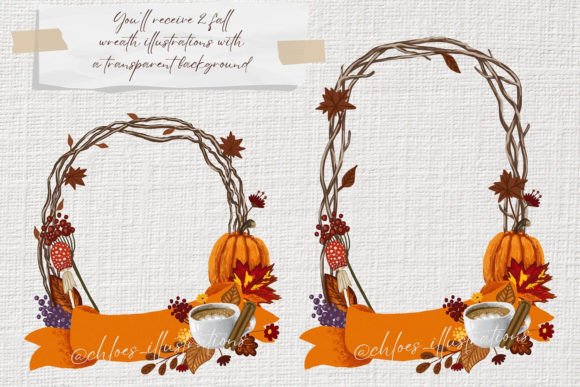 Download Fall Wreath Digital Painting Drawing - Fall Collection