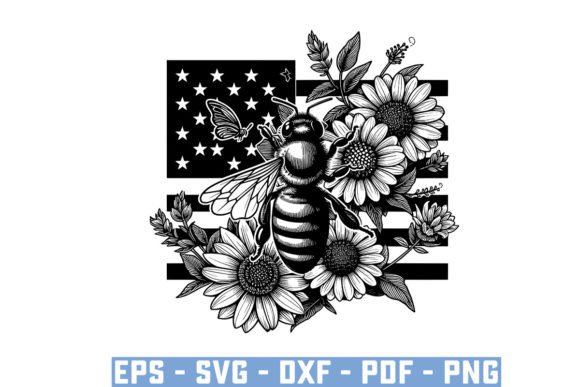 Download Gift Bee with Flowers Funny Vector Files - Vector files Collection