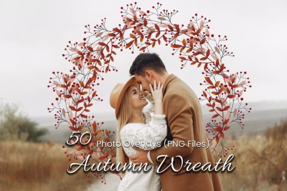 Download 50 Autumn Wreath Overlays Fall PNGs - Fall Collection