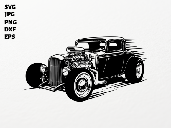 Download Hot Rod Classic Car SVG for Cricut - Premium Resources