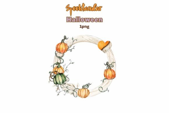 Download Fall Wreath with Oranges Hearts - Fall Collection