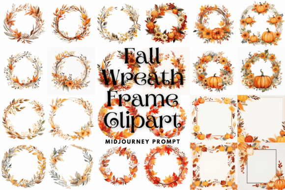 Download Prompt for Fall Wreath Frame Clipart - Fall Collection
