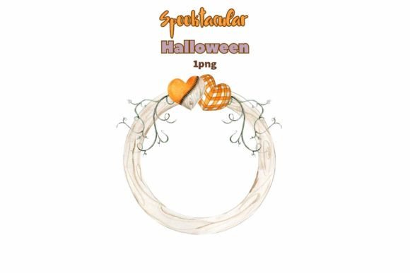 Download Fall Wreath with Oranges Hearts - Fall Collection