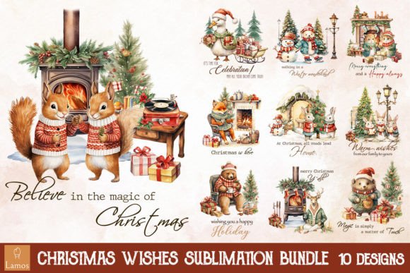 Download Christmas Wishes Sublimation Bundle - Christmas wishes Collection