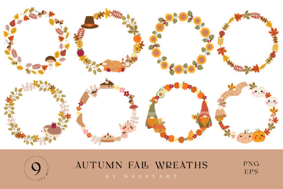 Download Autumn Fall Wreath Frames - Fall Collection